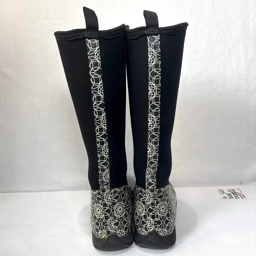 The Original Muck Boot Company Arctic Weekend Tall Boots Women's 8 Black White
